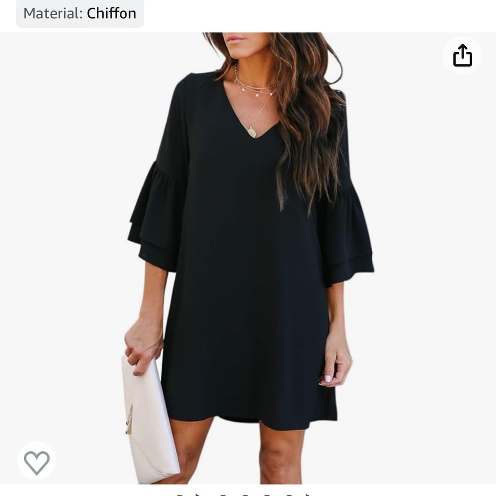 Bell sleeve shift dres